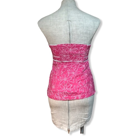 Lilly Pulitzer Pink Sleeveless Embroidered Top 0 - Picture 4 of 7